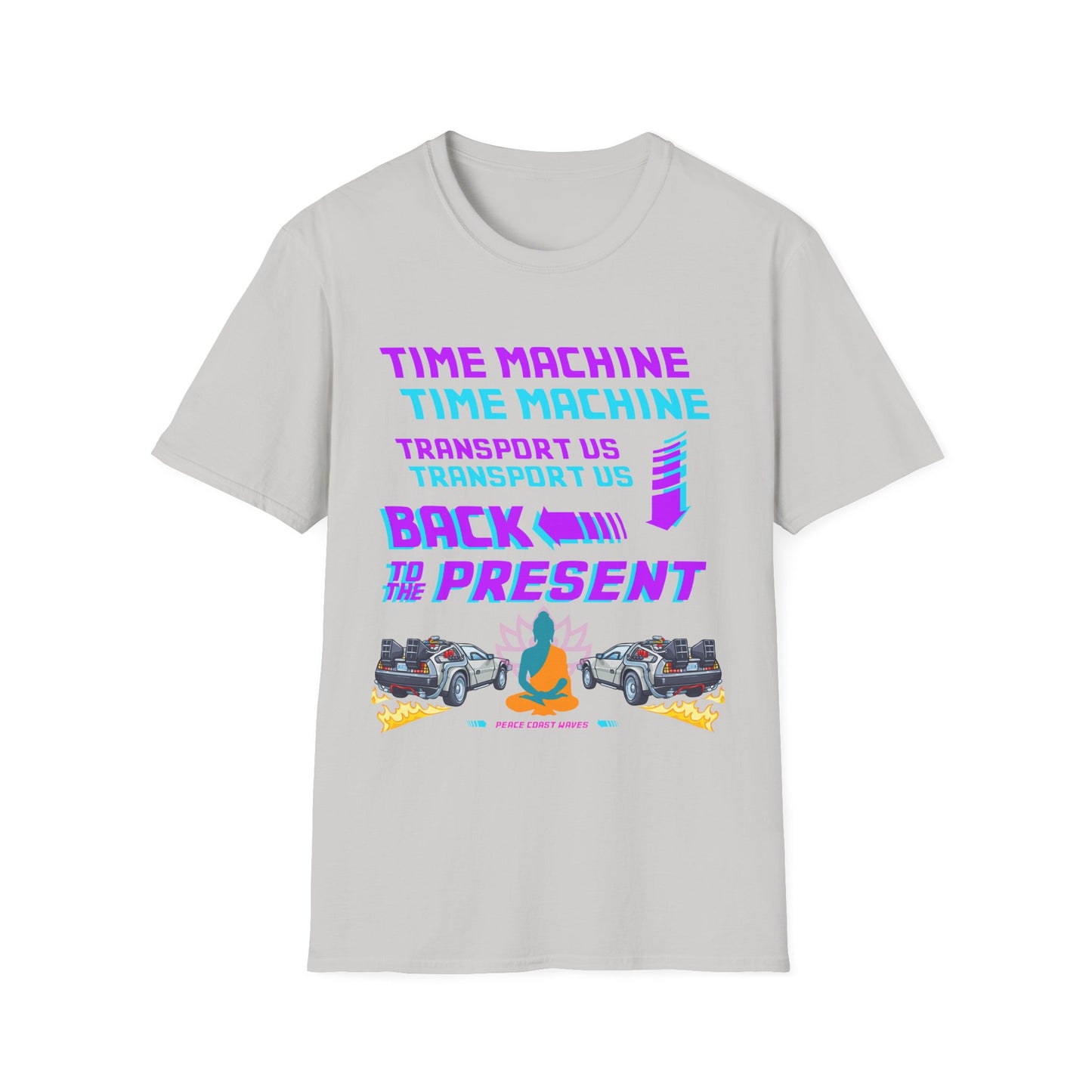Back to the Present - Time Machine transport us... Mcfly Buddha Tshirt