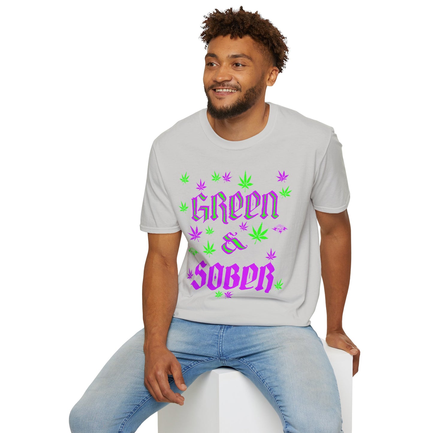 GREEN & SOBER LIFE T - WE LOVE U MJ