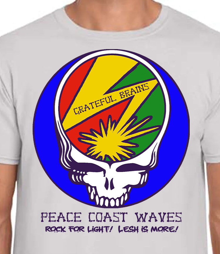 GRATEFUL BRAINS STEALY Steal Your Face Rock For Light Tshirt - GD / Bad Brains