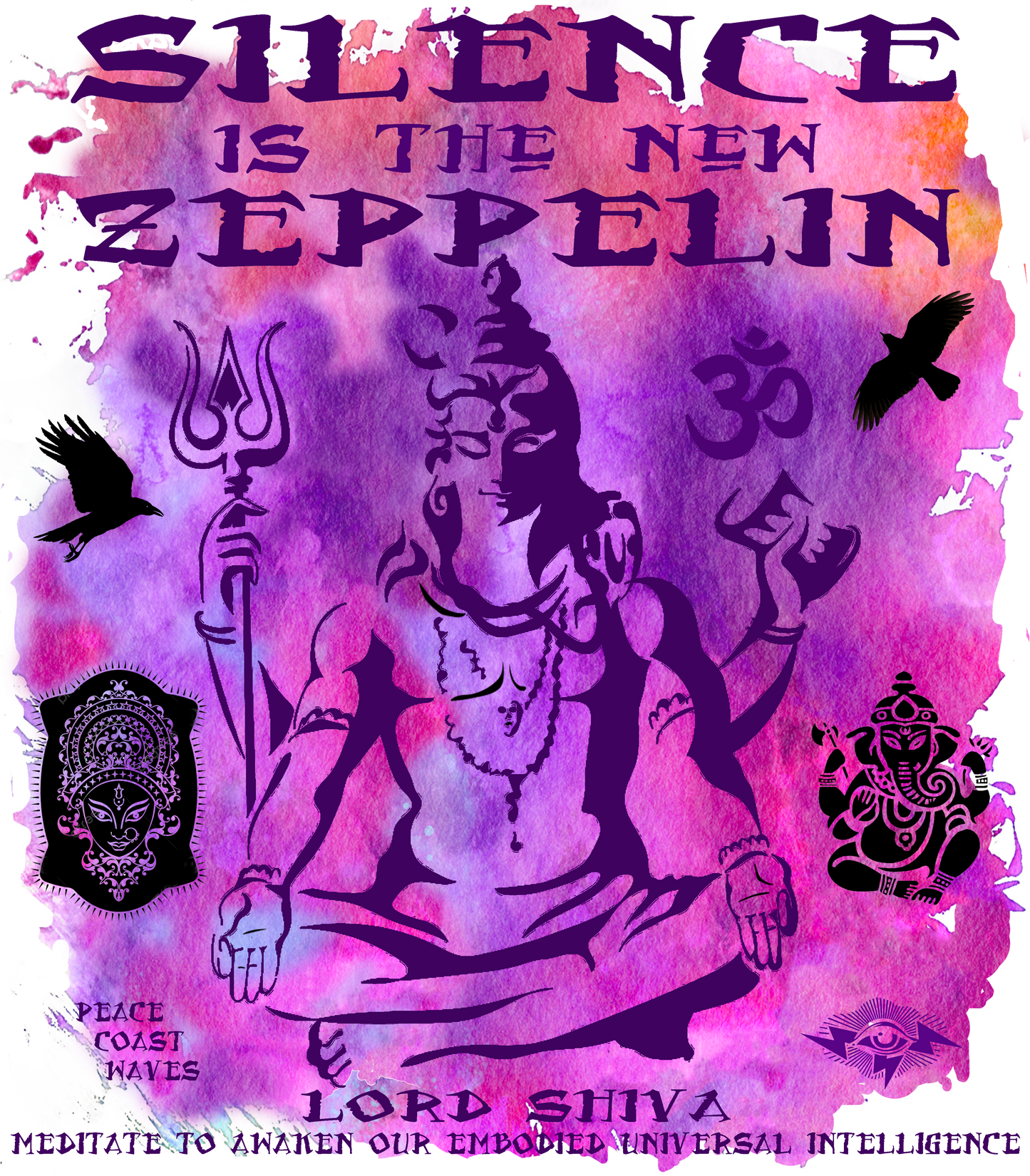 SILENCE IS THE NEW ZEPPELIN - LORD SHIVA T-shirt