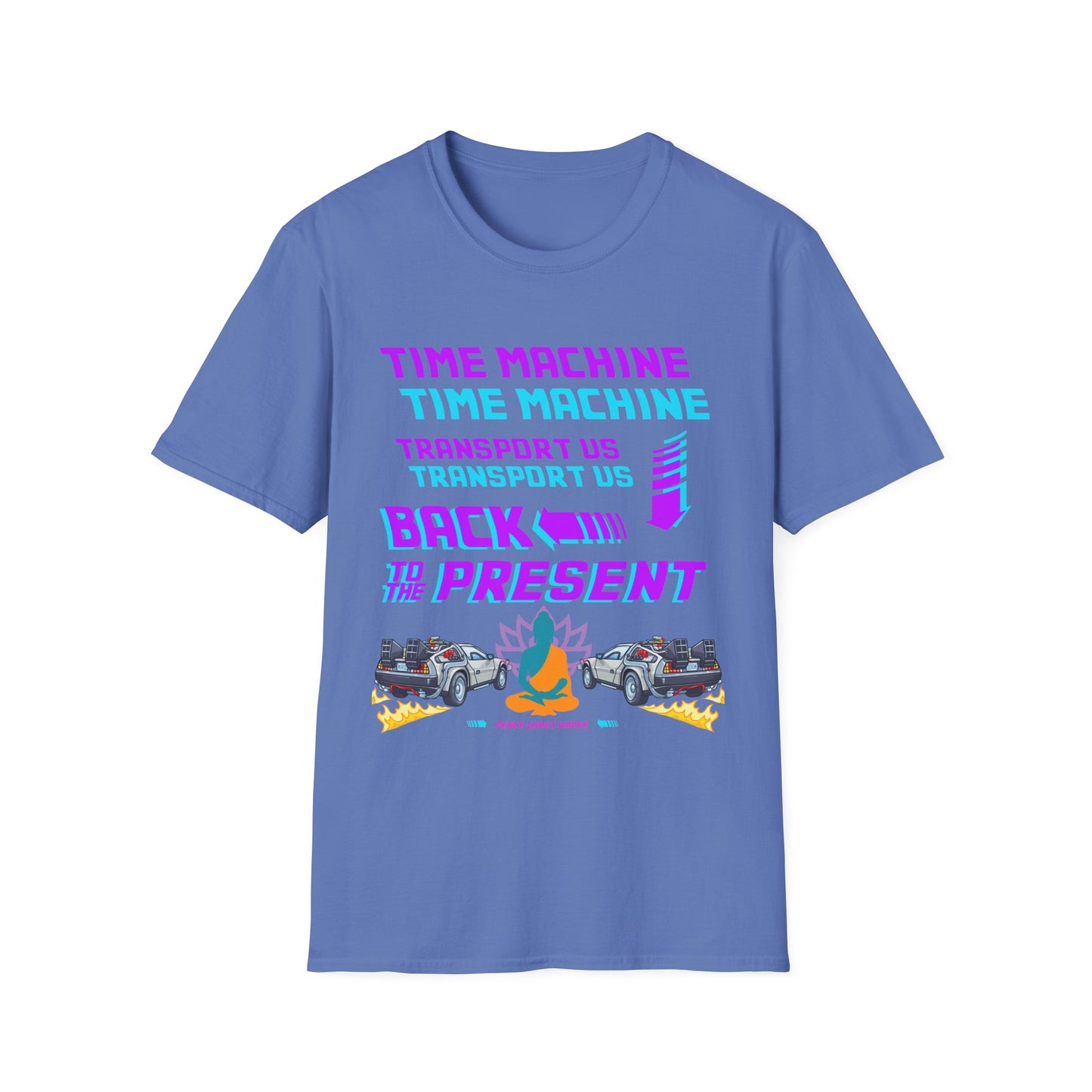 Back to the Present - Time Machine transport us... Mcfly Buddha Tshirt