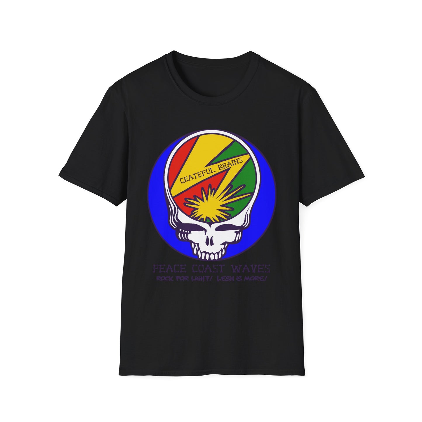 GRATEFUL BRAINS STEALY Steal Your Face Rock For Light Tshirt - GD / Bad Brains