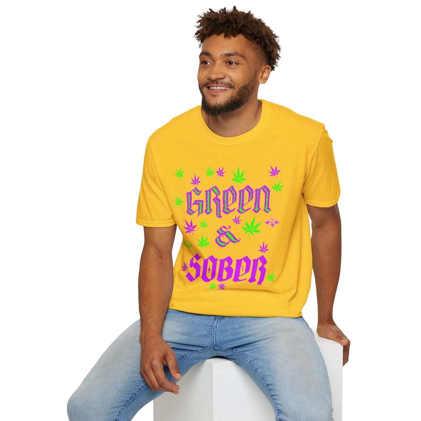 GREEN & SOBER LIFE T - WE LOVE U MJ
