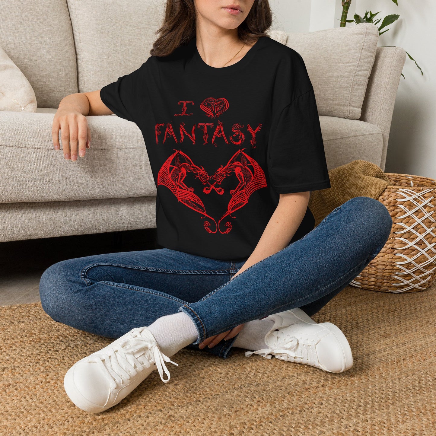 I Love Fantasy - Twin Baby Dragon Heart! T shirt - NEFF edition lol