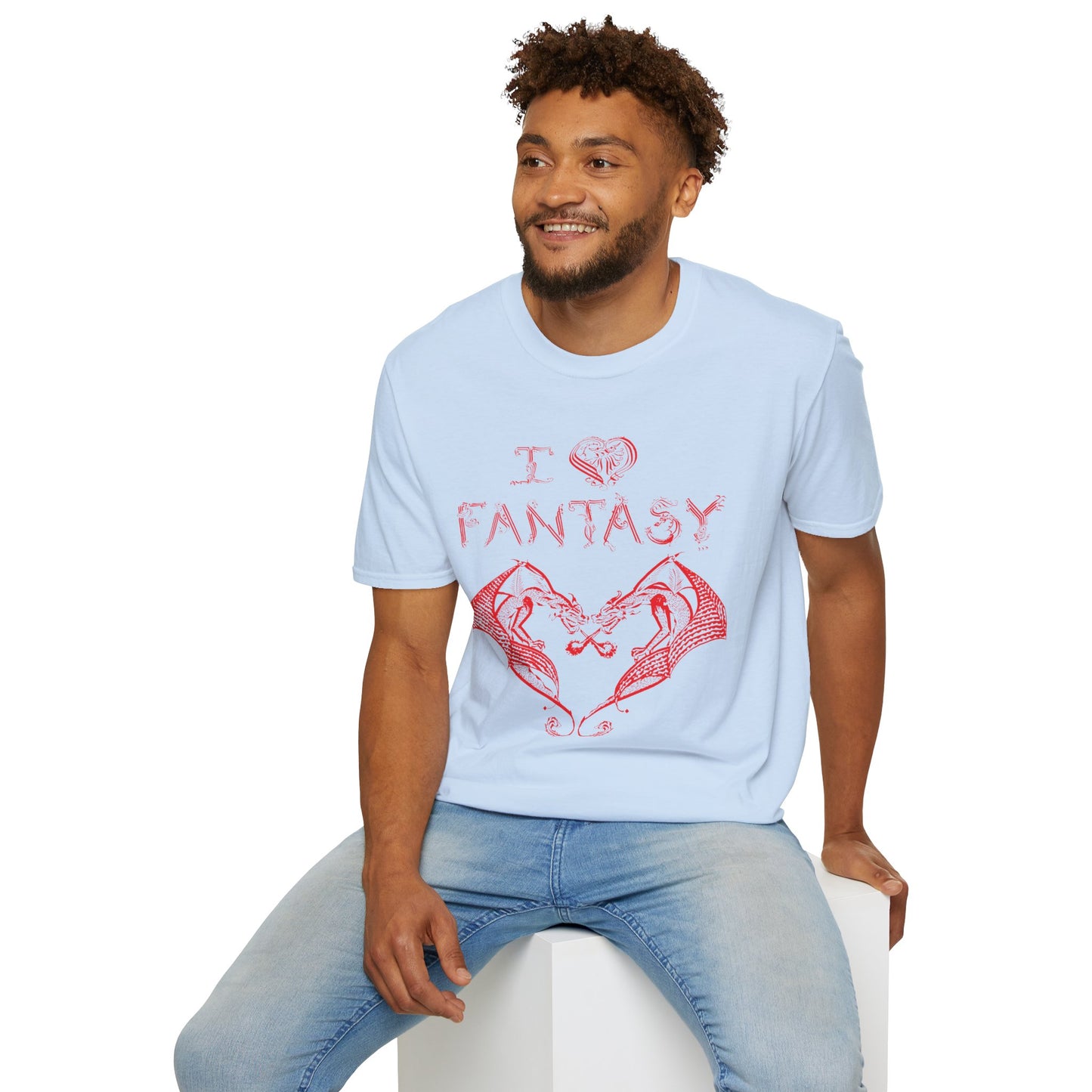 I Love Fantasy - Twin Baby Dragon Heart! T shirt - NEFF edition lol