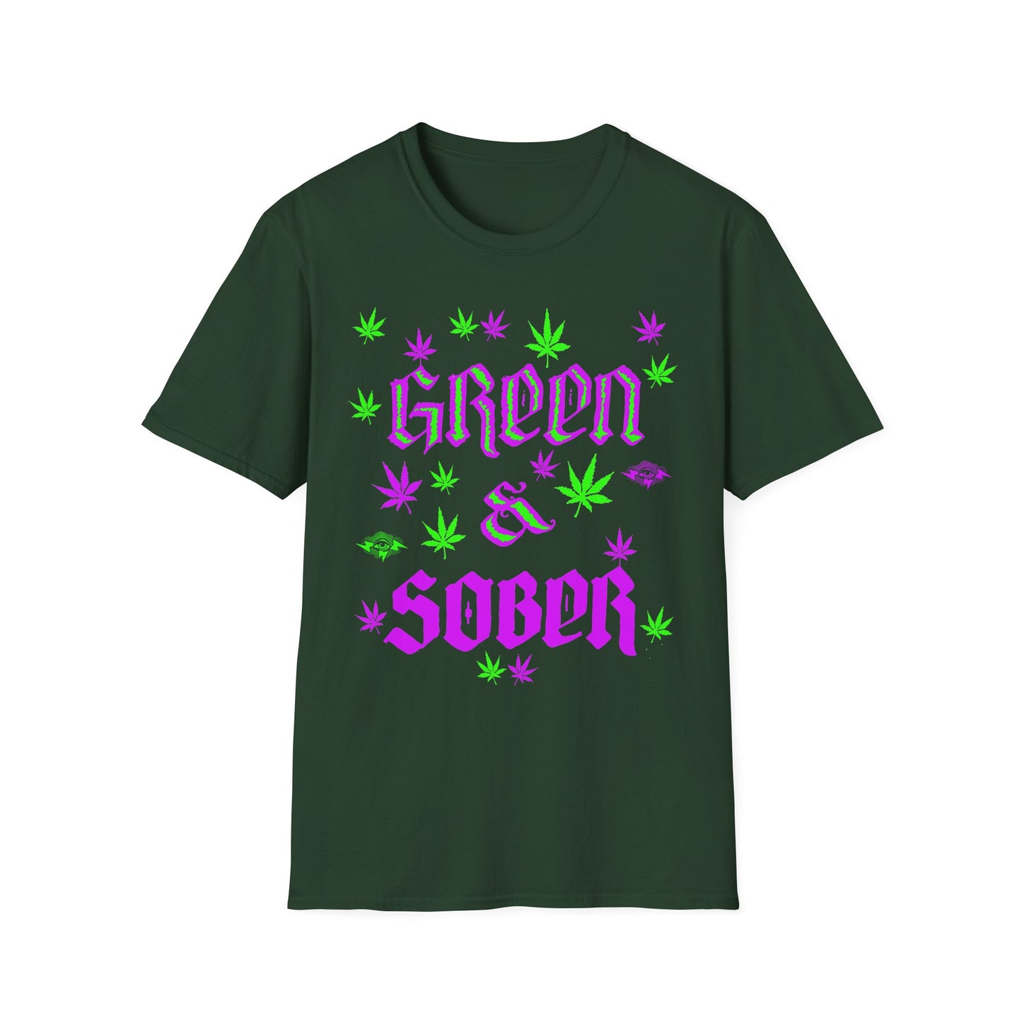 GREEN & SOBER LIFE T - WE LOVE U MJ