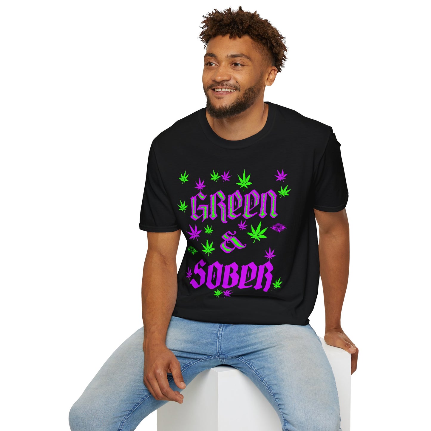 GREEN & SOBER LIFE T - WE LOVE U MJ