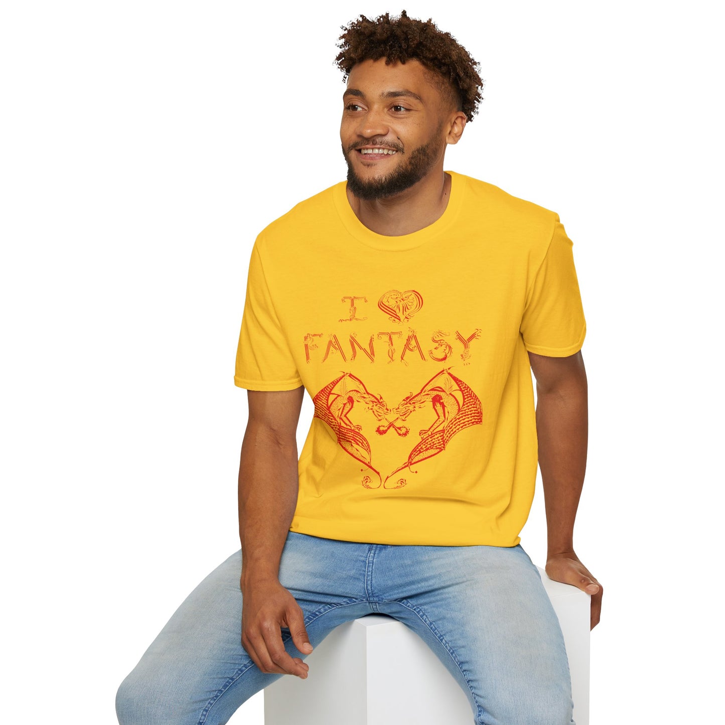 I Love Fantasy - Twin Baby Dragon Heart! T shirt - NEFF edition lol