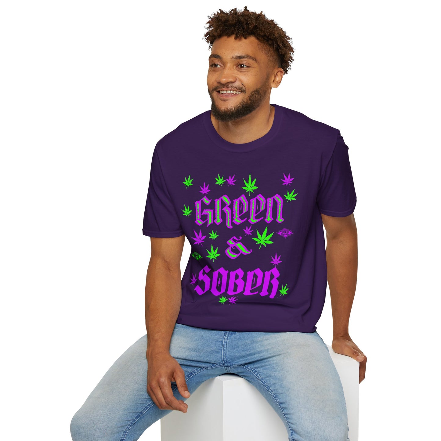 GREEN & SOBER LIFE T - WE LOVE U MJ